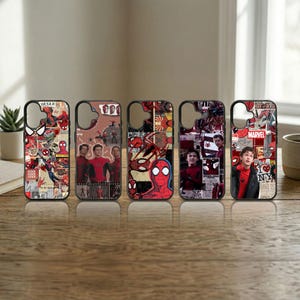 Spinne Held Web Handyhülle Heroic Peter Abdeckung für iPhone 17 16 15 14 13 Pro Max Samsung S26 S25 Ultra Rot Blau Comic Art Geschenk