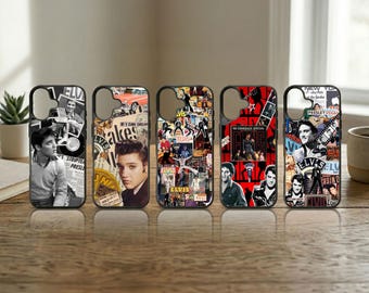 Vintage Rockabilly Phone Case 50s Rock Collage Cover for iPhone 17 16 15 14 13 Pro Max Samsung S26 S25 Ultra Classic Music Gift