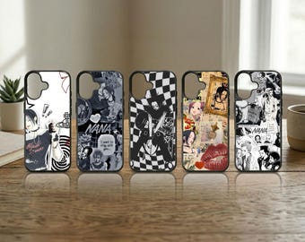 Gothic Punk Phone Case Japanese Rock Girl Cover for iPhone 17 16 15 14 13 Pro Max Samsung S26 S25 Ultra Dark Romance Manga Gift