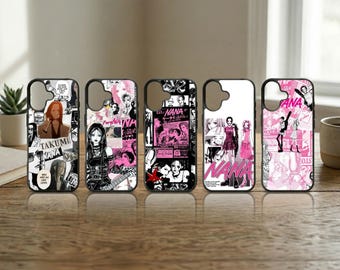 Y2K Punk Phone Case Grunge Anime Cover for Samsung S25 S24 Ultra iPhone 17 16 15 14 13 Pro Max Strawberry Roommate Red Lotus Art Gift