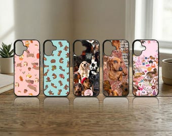 Sausage Dog Phone Case Dachshund Wiener Dog Cover for iPhone 17 16 15 14 13 Pro Max Samsung S26 S25 Ultra Cute Puppy Gift