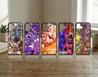 80s Arcade Horror Phone Case Creepy Pizzeria Cover for Samsung S25 S24 Ultra iPhone 17 16 15 14 13 Pro Max Animatronic Night Guard Gift