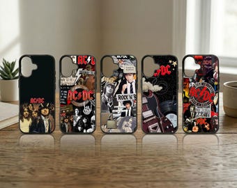 High Voltage Phone Case Classic Rock Cover for iPhone 17 16 15 14 13 Pro Max Samsung S26 S25 Ultra Lightning Bolt Heavy Metal Gift
