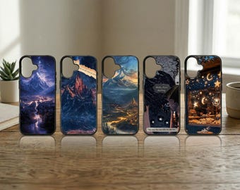 Starlight City Phone Case Night Sky Fantasy Cover for Samsung S25 S24 Ultra iPhone 17 16 15 14 13 Pro Max Bookish Fairy Court Gift
