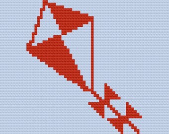 Kite Silhouette Afghan, C2C Crochet Pattern, Written Row by Row, Color Counts, Instant Download, C2C Graph, C2C Pattern, C2C Crochet