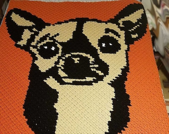 Chihuahua Afghan C2C Crochet Pattern, Written Row Counts, C2C Graphs, Corner to Corner, Crochet Pattern, C2C Graph