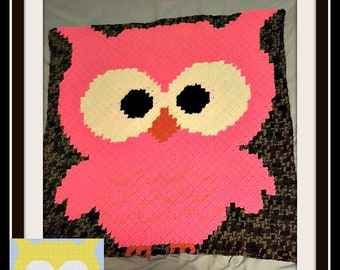 Owl Baby Afghan C2C Crochet Pattern, Written Row Counts, C2C Graphs, Corner to Corner, Crochet Pattern, C2C Graph