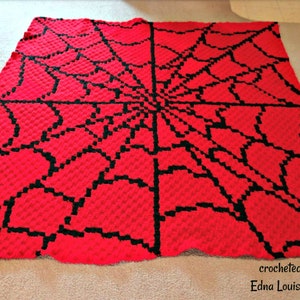 Spiderweb Afghan C2C Crochet Pattern, Written Row Counts, C2C Graphs, Corner to Corner Crochet Pattern, C2C Graph