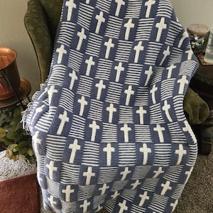 Crossroads Afghan, Overlay Mosaic Crochet Pattern, Graph and Written Row by Row Included