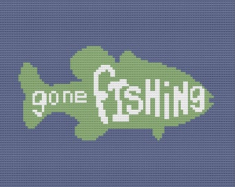 Gone Fishing Afghan C2C Crochet Pattern, Written Row Counts, C2C Graphs, Corner to Corner, Crochet Pattern, C2C Graph
