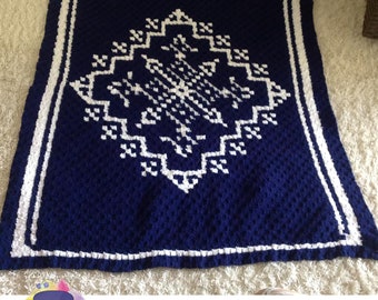 Snowflake Afghan C2C Crochet Pattern, Written Row Counts, C2C Graphs, Corner to Corner, Crochet Pattern, C2C Graph