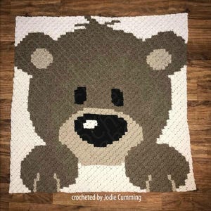 Baby Bear Afghan C2C Crochet Pattern, Written Row Counts, C2C Graphs, Corner to Corner, Crochet Pattern, C2C Graph