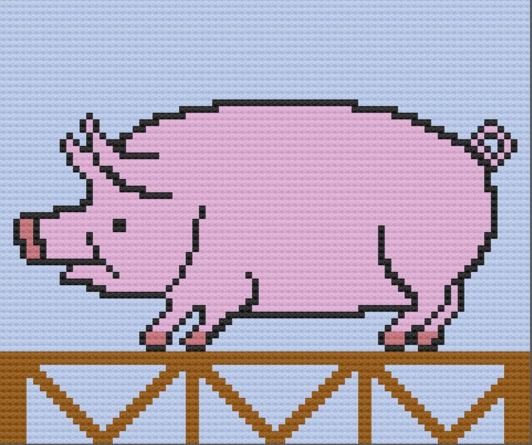 Pig Platform Afghan C2C Crochet Pattern, Written Row Counts, C2C Graphs ...
