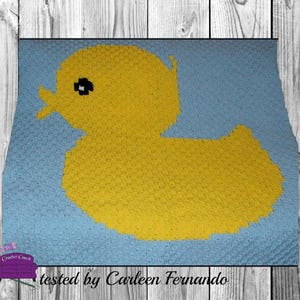 Rubber Duck Baby Blanket C2C Crochet Pattern, Graph and Written Row by Row Included