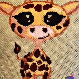 Baby Giraffe Afghan C2C Crochet Pattern, Written Row Counts, C2C Graphs, Corner to Corner, Crochet Pattern, C2C Graph image 4