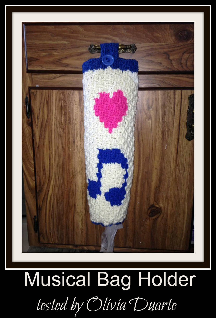 Musical Bag Holder, Crochet Pattern, Mini C2C
