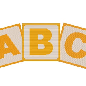 Block Letter Kids Afghan Crochet Pattern: C2C Graph (PDF)