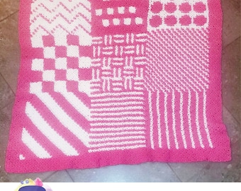 Perfect Patterns with Borders Afghan C2C Crochet Pattern, Written Row Counts, C2C Graphs, Corner to Corner, Crochet Pattern, C2C Graph