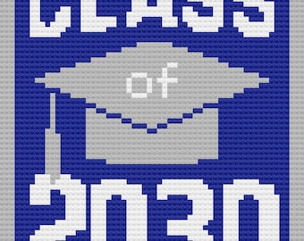 Class of 2030 Afghan C2C Crochet Pattern, Written Row Counts, C2C Graphs, Corner to Corner, Crochet Pattern, C2C Graph