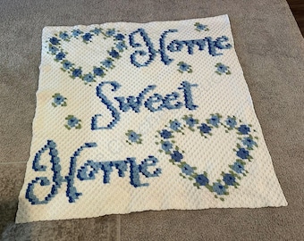 Home Sweet Home Afghan C2C Crochet Pattern, Written Row Counts, C2C Graphs, Corner to Corner, Crochet Pattern, C2C Graph