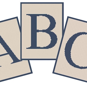 Letter Twin Afghan C2C Crochet Pattern: Written Row Counts (PDF Pattern)