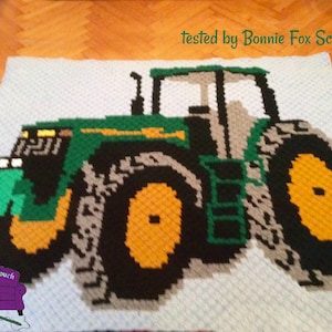 Tractor Afghan C2C Crochet Pattern, Written Row Counts, C2C Graphs, Corner to Corner, Crochet Pattern, C2C Graph