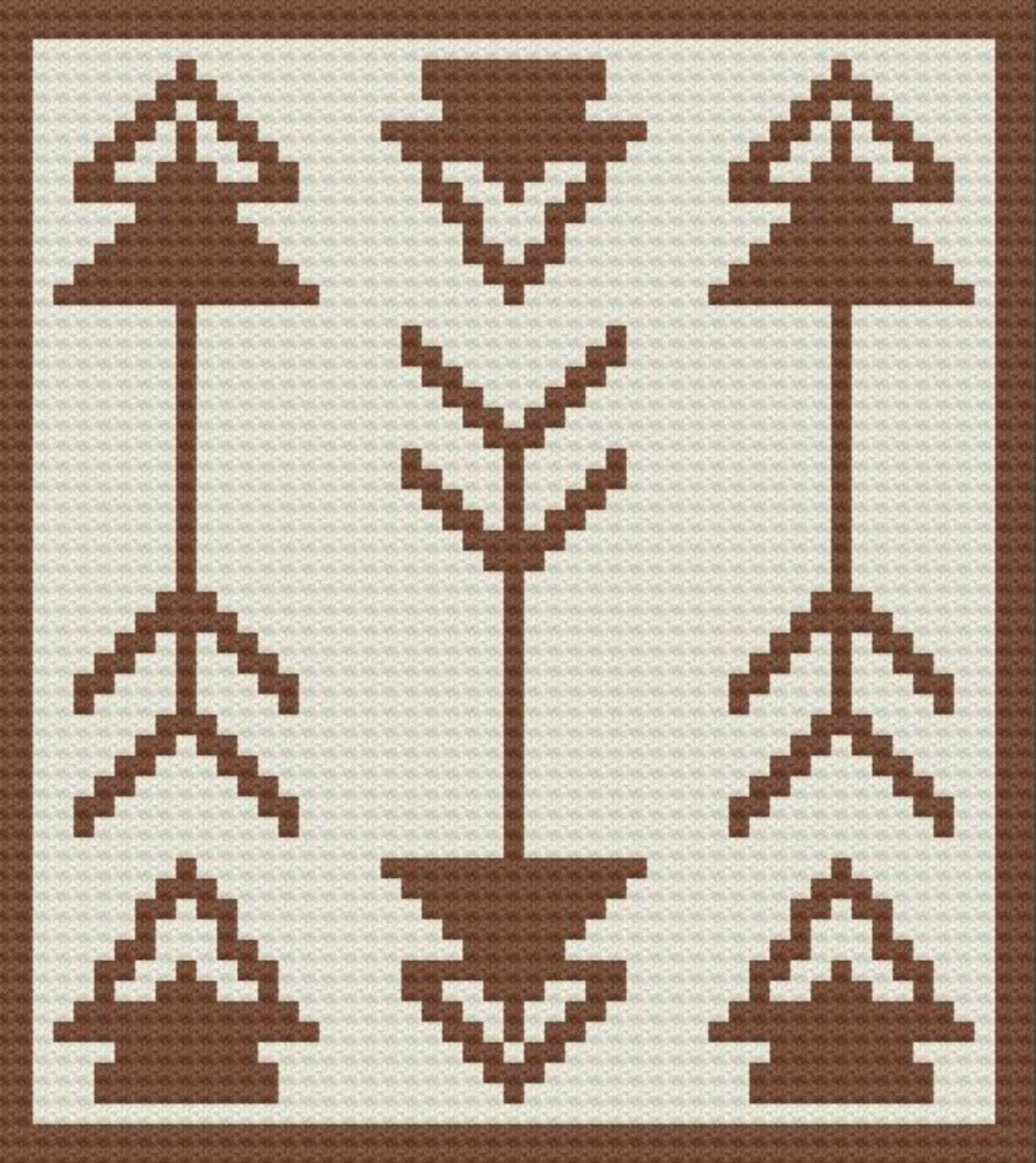 Arrows Baby Blanket C2C Crochet Pattern, Written Row Counts, C2C Graphs