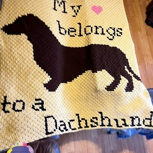 Dachshund Afghan C2C Crochet Pattern, Written Row Counts, C2C Graphs, Corner to Corner, Crochet Pattern, C2C Graph