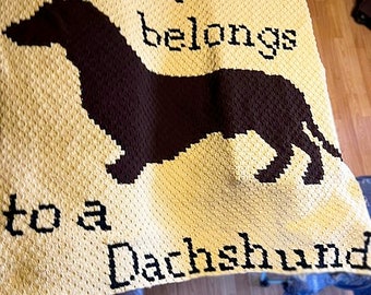 Dachshund Afghan C2C Crochet Pattern, Written Row Counts, C2C Graphs, Corner to Corner, Crochet Pattern, C2C Graph