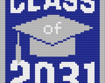 Class of 2031 Afghan C2C Crochet Pattern, Written Row Counts, C2C Graphs, Corner to Corner, Crochet Pattern, C2C Graph
