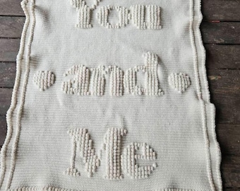 You and Me Afghan Bobble Stitch Crochet Pattern, Row by Row Written and Graph Included