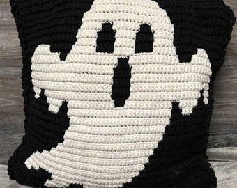 Ghost Pillow, Overlay Mosaic Crochet Pattern