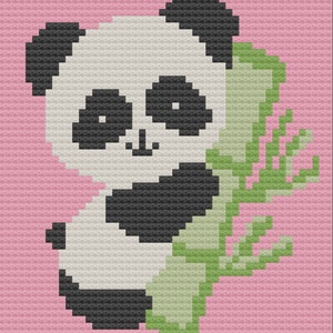 Panda Baby Bamboo Afghan C2C Crochet Pattern, Written Row by Row, Color Counts, Instant Download, C2C Graph, C2C Pattern, C2C Crochet image 6