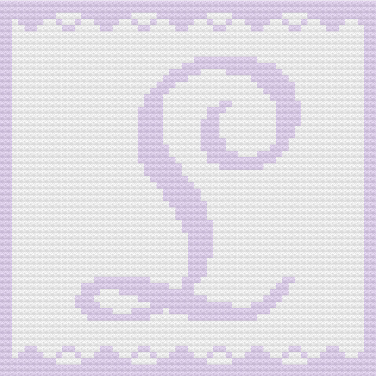 Letter L Baby Afghan, C2C Crochet Pattern, Written Row by Row, Color