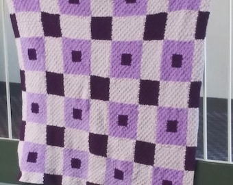 Penny Quilt Afghan C2C Graphgan Pattern, Written Row by Row, Color Counts, Instant Download, C2C Pattern C2C Crochet Pattern  C2C Graph