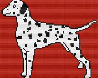 Dalmatian Afghan, C2C Crochet Pattern, Written Row by Row, Color Counts, Instant Download, C2C Graph, C2C Pattern, Graphgan Pattern