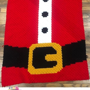 Santa Belly Afghan: C2C Crochet Pattern (Instant Download)