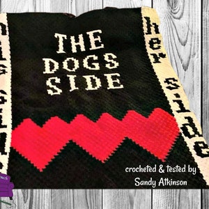 Dogs Side Afghan C2C Crochet Pattern, Written Row by Row, Color Counts, Instant Download, C2C Graph, C2C Pattern, Graphgan