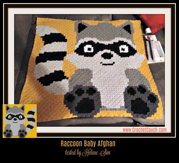 BEAR FAWN RACCOON Graph//Chart Afghan Pattern WOODLAND BABIES Crochet Patterns