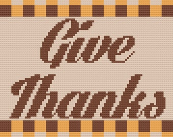 Give Thanks Afghan, C2C Crochet Pattern, Written Row by Row, Color Counts, Instant Download, C2C Graph, C2C Pattern, C2C Crochet
