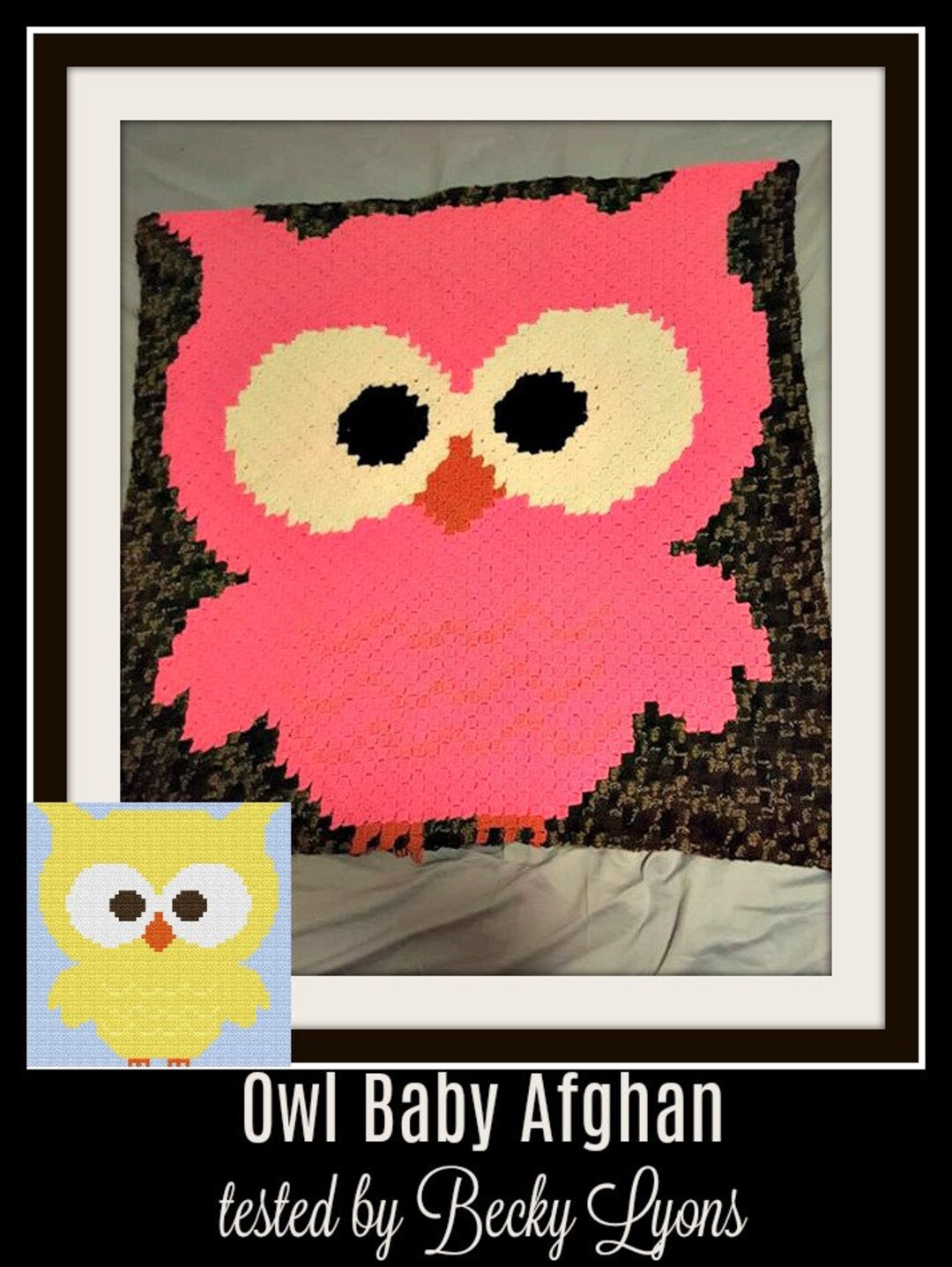 Owl Baby Afghan C2C Crochet Pattern, Written Row Counts, C2C Graphs ...