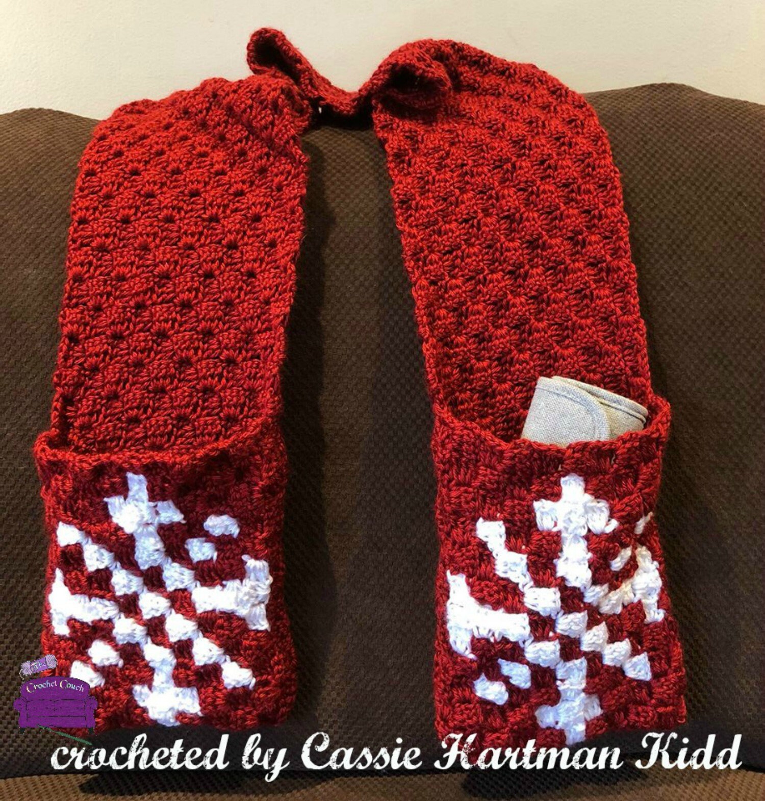 Snowflake Scarf, C2C Crochet Pattern, Written Row Counts, C2C Graphs