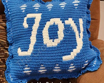 Joy Pillow, Overlay Mosaic Crochet Pattern