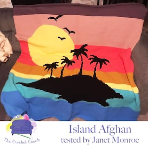 Island Afghan Crochet Pattern: SC / TSS Graphs (PDF Pattern)