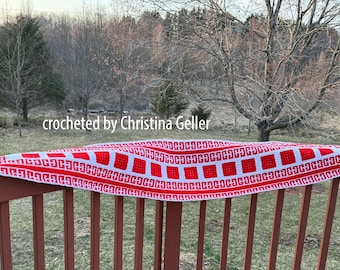 Set the Table 2, Mosaic Table Runner Crochet Pattern