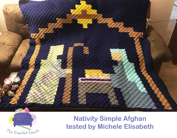 Nativity Pixel Afghan C2C Crochet Pattern Written Row Counts C2C Graphs Corner to Corner Crochet Pattern C2C Graph Etsy Canada