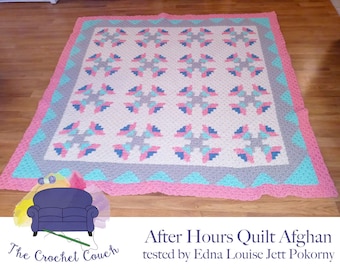After Hours Afghan, C2C Crochet Pattern, Written Row by Row, Color Counts, Instant Download, C2C Graph, C2C Pattern, c2c graphgan pattern