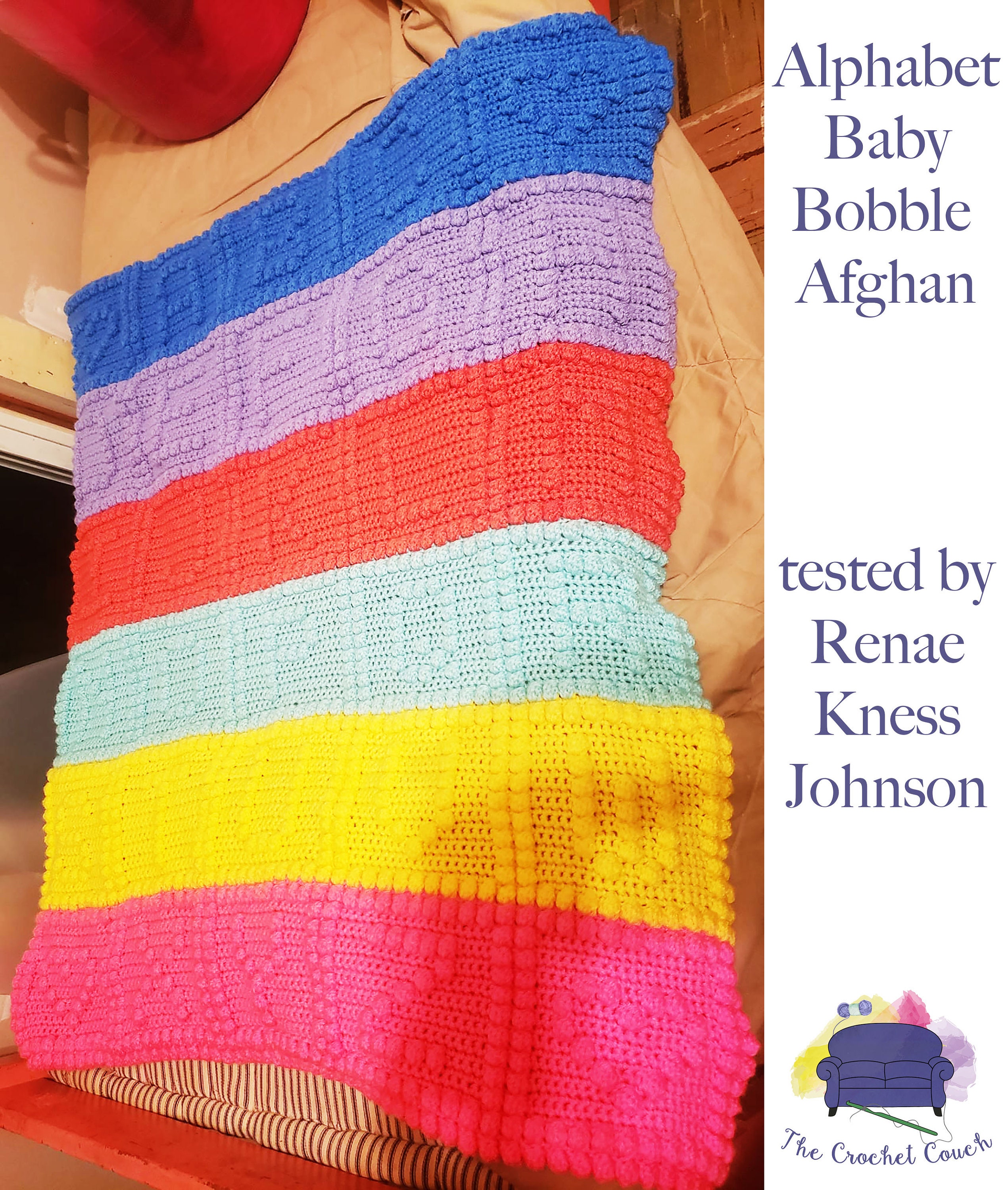 alphabet baby afghan bobble stitch crochet pattern written row by row color counts instant download graphgan pattern graphgan