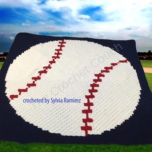 Baseball Afghan Crochet Pattern: C2C Graph (PDF Pattern)