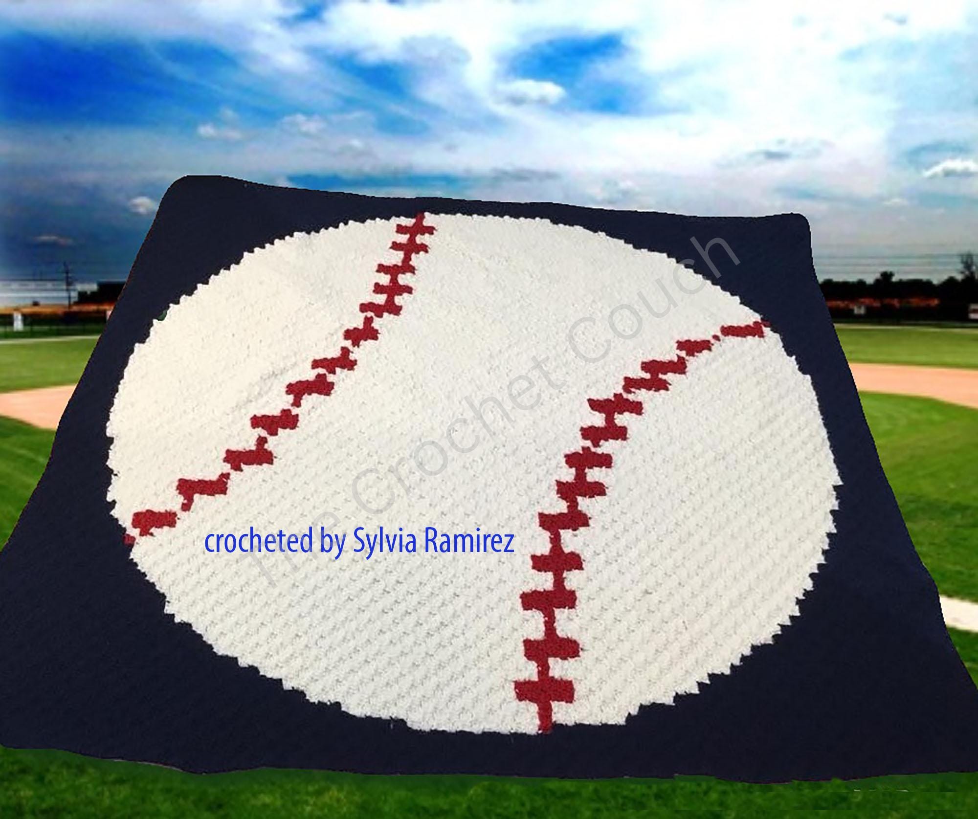 Baseball Afghan C2C Crochet Pattern Written Row Counts C2C Graphs Corner to Corner Crochet Pattern C2C Graph Etsy